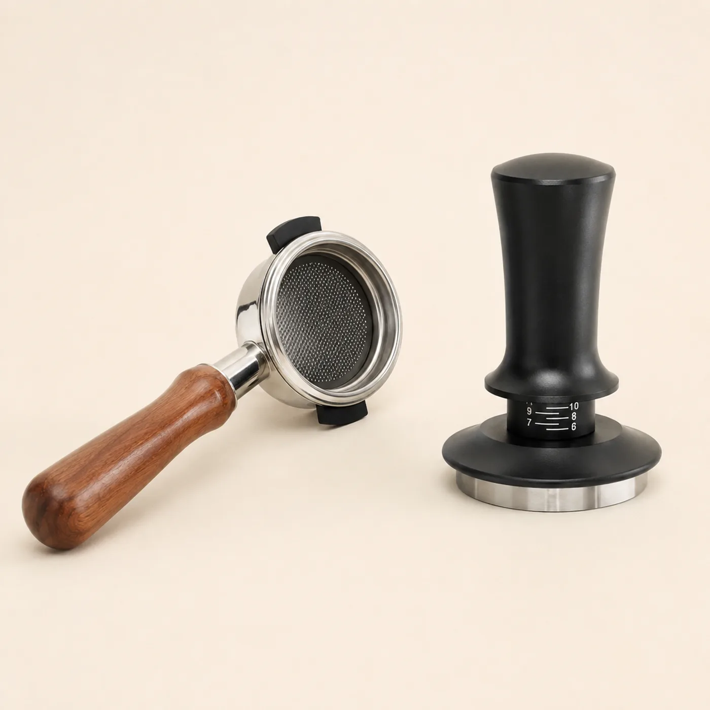 Tamper + portafilter set — Same fit, basket included